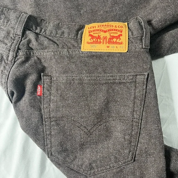 Levi's 505 Men’s pants Brown size 36X32 soft comfortable - Picture 6 of 14